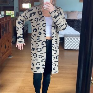 Leopard print cardigan